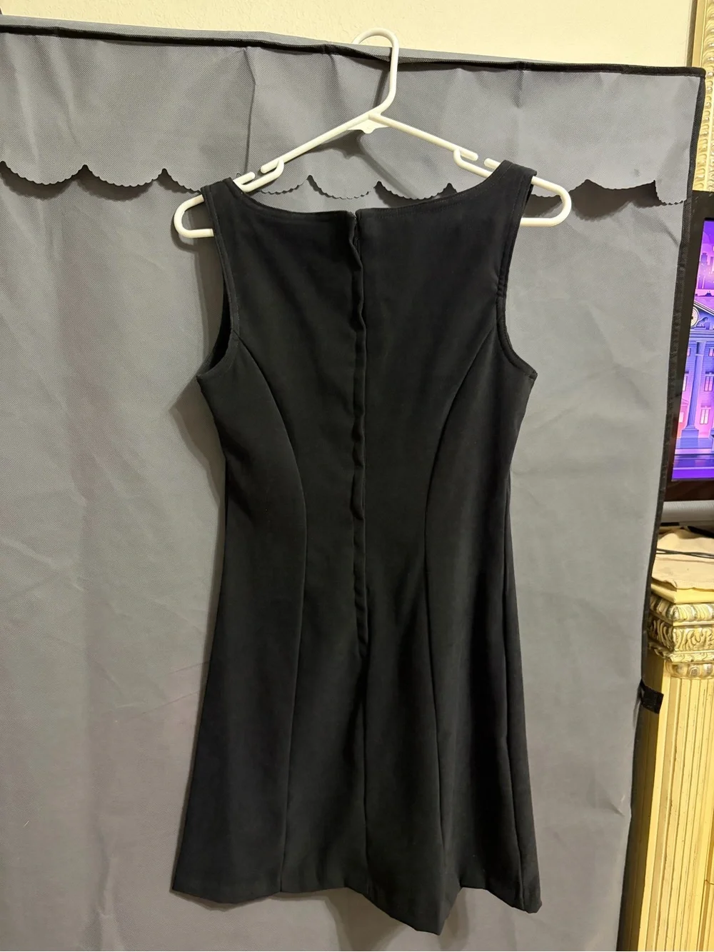 La Belle Black Sleeveless Mini Dress